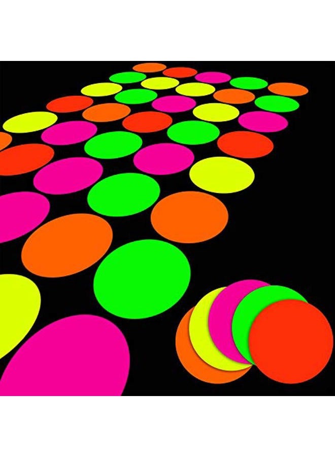 WILLBOND 25 Sheets Neon Papers Glow Party Decoration DIY Dance Floor Moves Games Classic Twister UV Reactive Multi Colored Double Sided Card Stock for Black Light Neon Birthday Wedding Fluorescent - Image 1