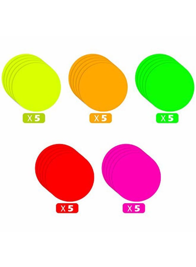 WILLBOND 25 Sheets Neon Papers Glow Party Decoration DIY Dance Floor Moves Games Classic Twister UV Reactive Multi Colored Double Sided Card Stock for Black Light Neon Birthday Wedding Fluorescent - Image 3