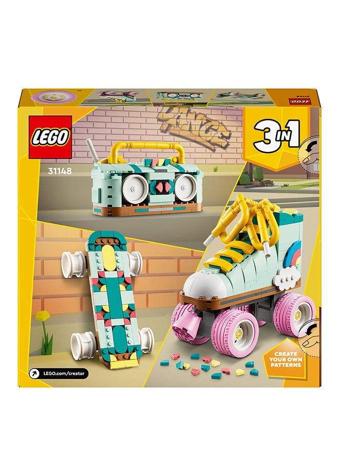 LEGO - Creator 3in1 Retro Roller Skate to Mini Skateboard Toy to Boom Box Radio, Set for 8 Plus Year Old Girls, Boys & Kids, Great Desk Decoration or Bedroom Accessories, Gifts for Music Lovers 31148 (342 pieces) - Image 1