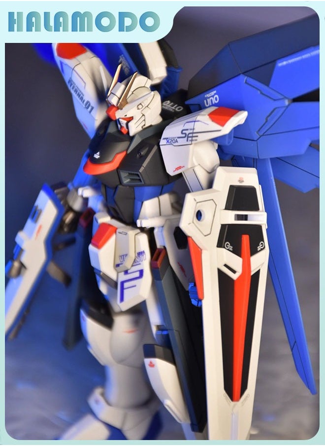 Gundam Xingdong HG Reborn Freedom - ZY - 06 Action Figure Mecha Assembly Model with Stand, a Super Cool Desktop Decoration, an Assembly Toy Loved by Both Boys and Girls