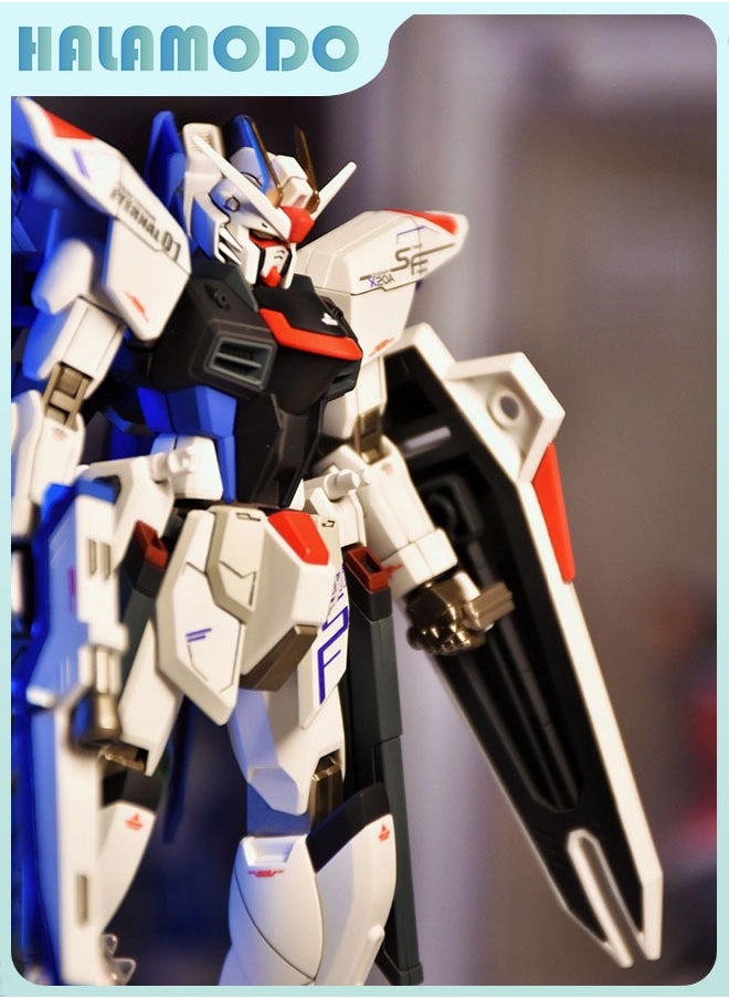 HALAMODO Gundam Xingdong HG Reborn Freedom - ZY - 06 Action Figure Mecha Assembly Model with Stand, a Super Cool Desktop Decoration, an Assembly Toy Loved by Both Boys and Girls  - Image 4