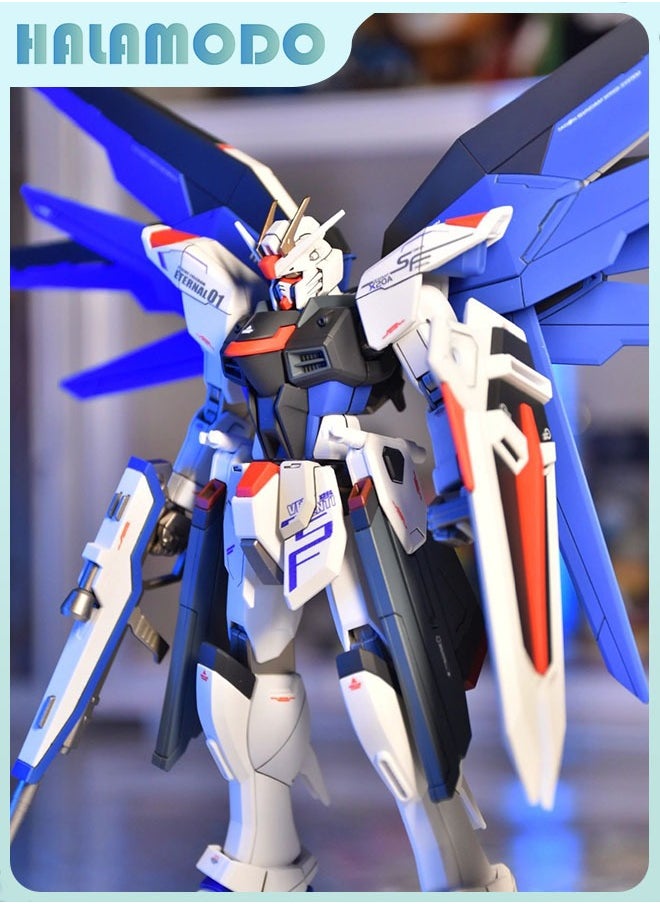 HALAMODO Gundam Xingdong HG Reborn Freedom - ZY - 06 Action Figure Mecha Assembly Model with Stand, a Super Cool Desktop Decoration, an Assembly Toy Loved by Both Boys and Girls  - Image 3