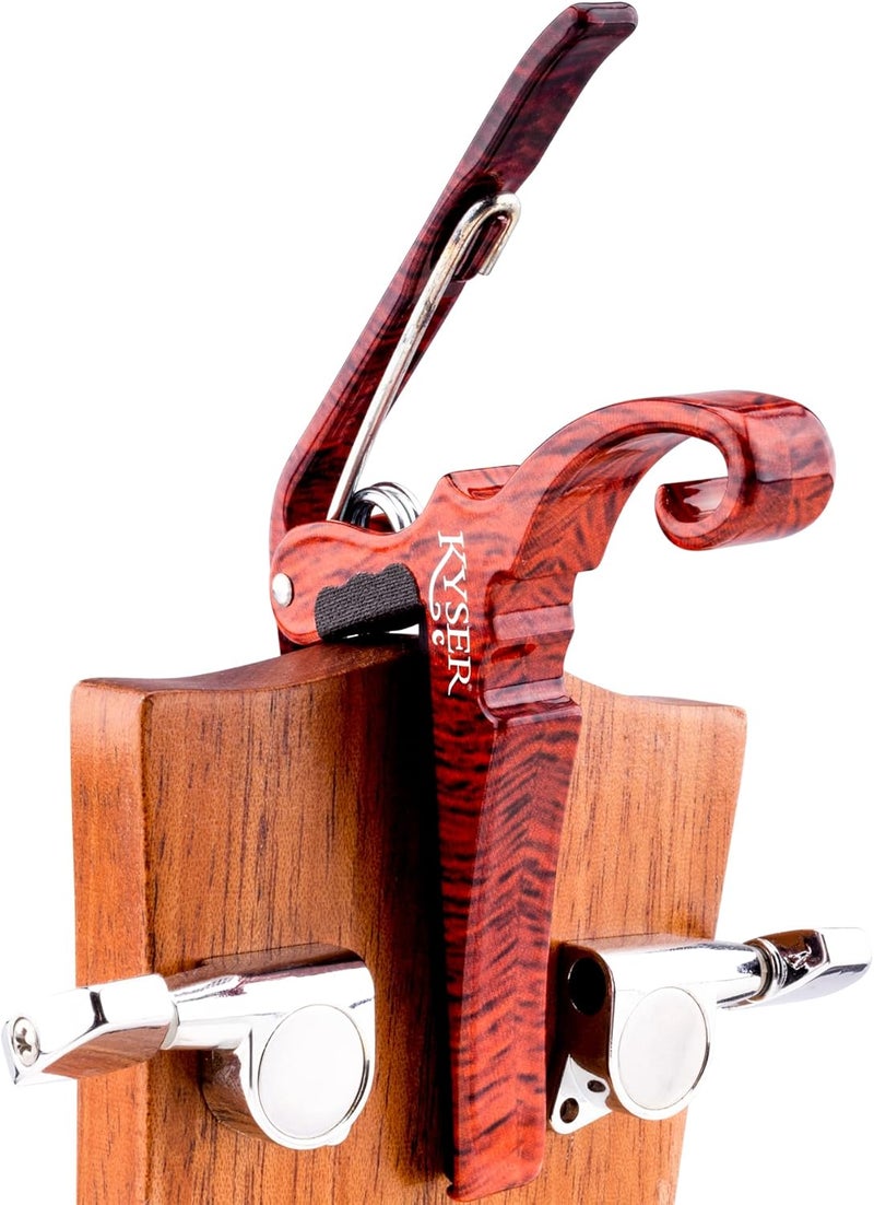 Kyser Musical Products Quick-Change Guitar Capo, KGCRWA, Rosewood - For Classical Guitars, Made in USA, Quality, Strong, Lightweight, Quick & Easy Key Changes, Innovative, Perfect Fit For Classicals - Image 4