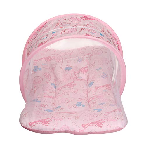 KooKyKooby Baby Mosquito and Insect Protection Net with Bedding (Pink(Dream Big)) - Image 1