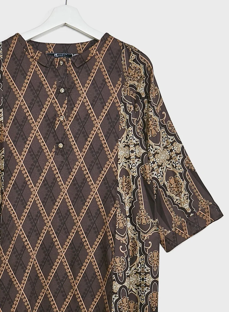 Nishat Linen Kids Printed Jalabiya