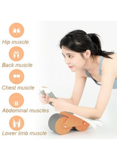 DubaiGallery 2023 New Automatic Rebound Ab Abdominal Exercise Roller Wheel with Elbow Support and Timer and Resistance Bands Set for Men and Women Great Fitness Equipment for Training Yoga Home Workout  - Image 4
