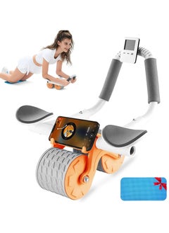 DubaiGallery 2023 New Automatic Rebound Ab Abdominal Exercise Roller Wheel with Elbow Support and Timer and Resistance Bands Set for Men and Women Great Fitness Equipment for Training Yoga Home Workout  - Image 2