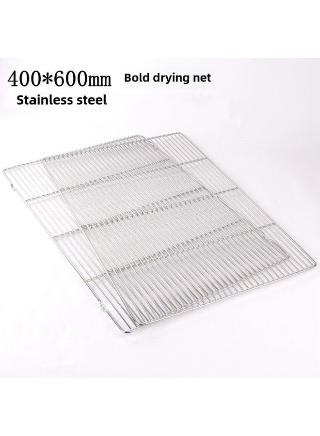 Baking Utensils 40*60 Thick Stainless Steel Cooling Rack Cake Cooling Net Bread Drying Net Snack Drying Rack-Specifications:40*60 With Feet Stainless Steel - Image 1