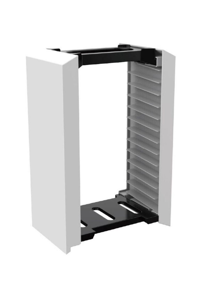 DOBE - Play Station 5 4 CD Disks Card Holder Game Card Box for PS4 PS5 Game CD Case Storage Stand Holder Bracket for PlayStation Video Game Holder Video Game Tower - Image 1