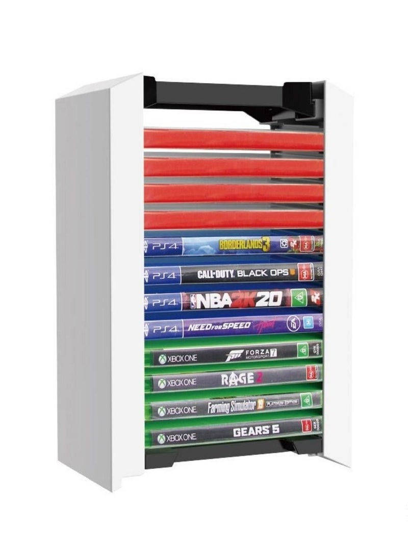 DOBE - Play Station 5 4 CD Disks Card Holder Game Card Box for PS4 PS5 Game CD Case Storage Stand Holder Bracket for PlayStation Video Game Holder Video Game Tower - Image 1