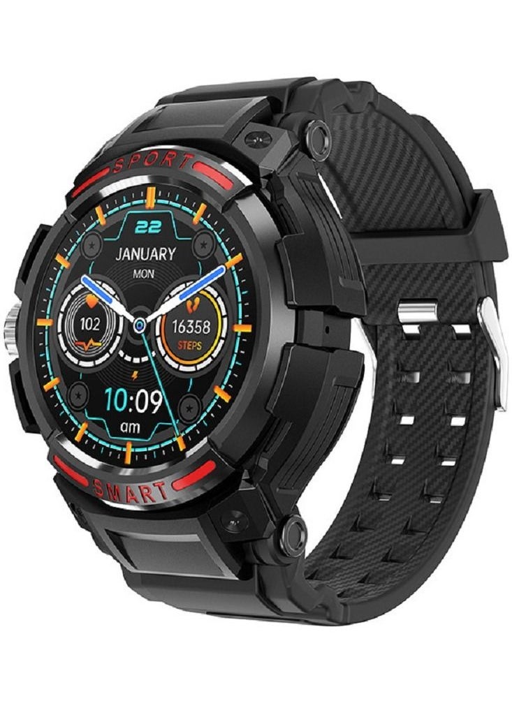 JANUARY LABS - Smart Watch for Outdoor Waterproof Smartwatch Bluetooth Dail Calls Speaker 1.43'' HD Touch Screen Smart Watch with Wirelessly Earbuds 2 in 1 Compatible with iPhone Android - Image 1