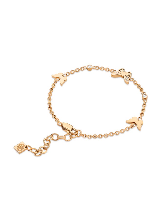 CERRUTI 1881 Butterfly Rose Gold Bracelet, Mother of Pearl Butterfly Motifs, Elegant and Playful Design by Cerruti 1881  - Image 3