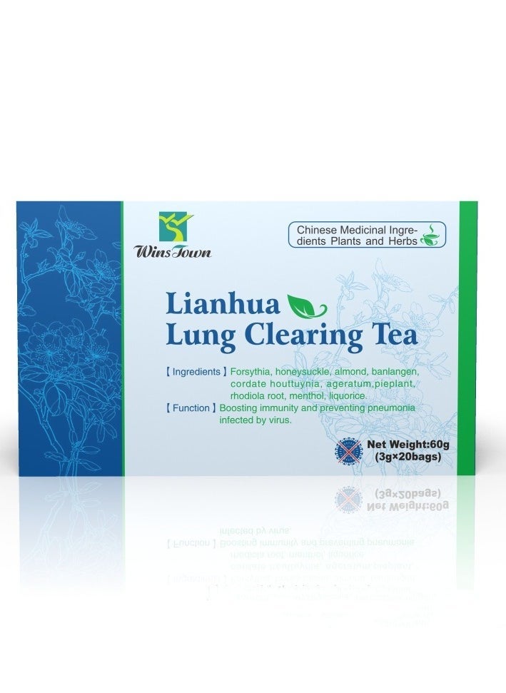 Wins Town Lianhua Lung Clearing Tea,Boosting Immunity And Preventing Pneumonia Infected By Virus,Support Healthy Digestive and Metabolism 20 bags  - Image 1