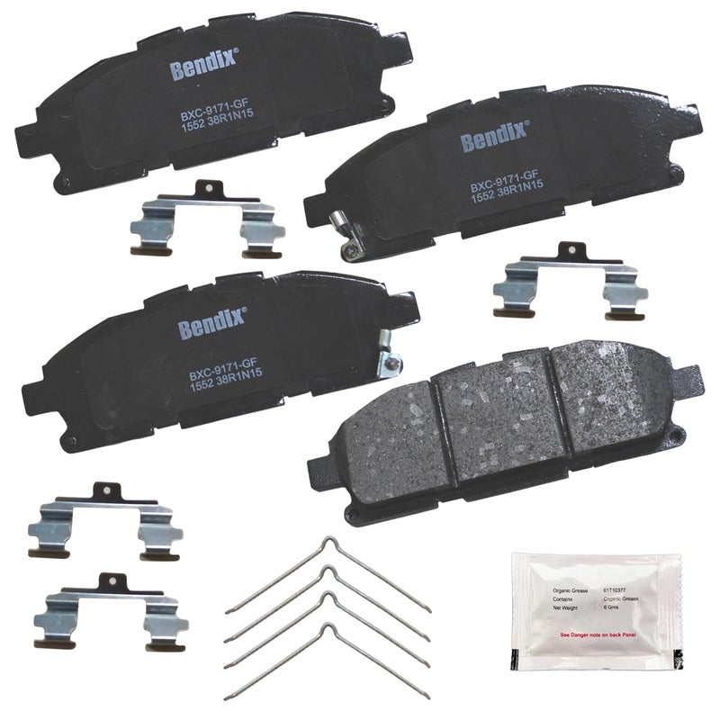 Bendix Priority1 CFC1552 Ceramic Front Brake Pads for Nissan Quest 2017-2011 - Image 3