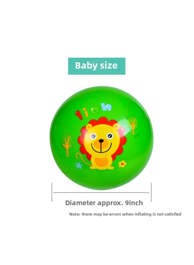 Children's Small Rubber Ball Children's Basketball Elastic Pat Ball Kindergarten Special 0-3 Years Old Baby Toy Ball-Color:Green Pat Ball (one Pump Per Id)  - Image 3