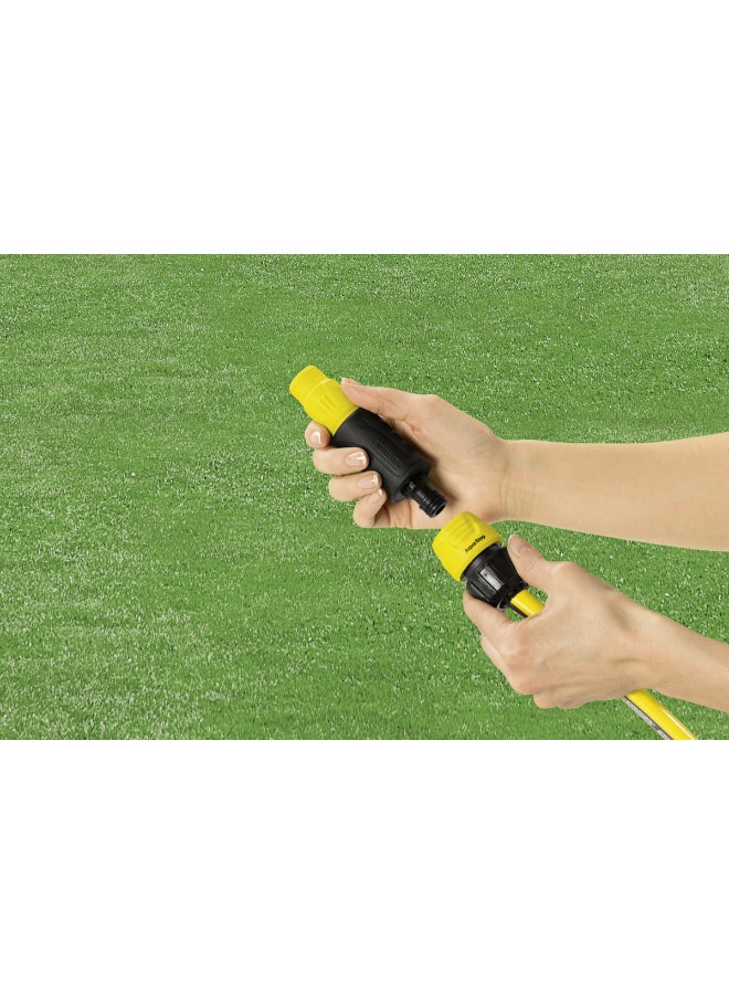 KARCHER موصل خرطوم عالمي مع إيقاف مائي، يناسب 1/2"، 5/8" و 3/4" خراطيم، فصل بدون رش - Image 2