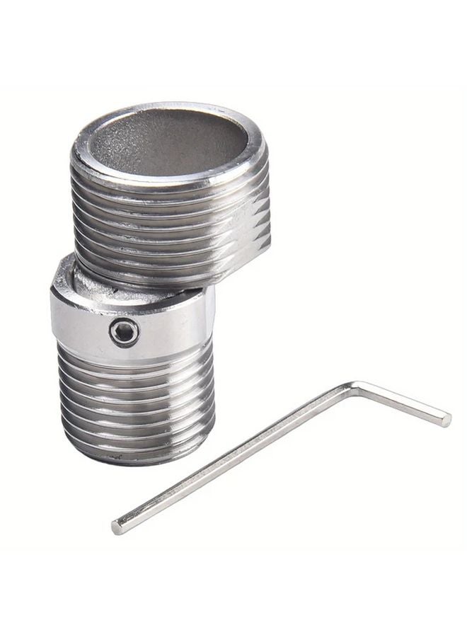 2pcs Short Style 304 Stainless Steel Faucet Adapter 360 Swivel Corrosion Resistant - Image 2