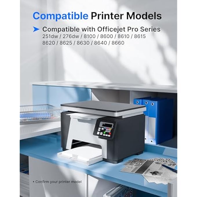 950XL AND 951XL INK CARTRIDGES COMBO PACK COMPATIBLE FOR HP 950 951 INK CARTRIDGES COMBO PACK USE FOR OFFICEJET PRO 8600 8610 8615 8620 8625 8100 8630 8660 276DW 251DW, BLACK - Image 3
