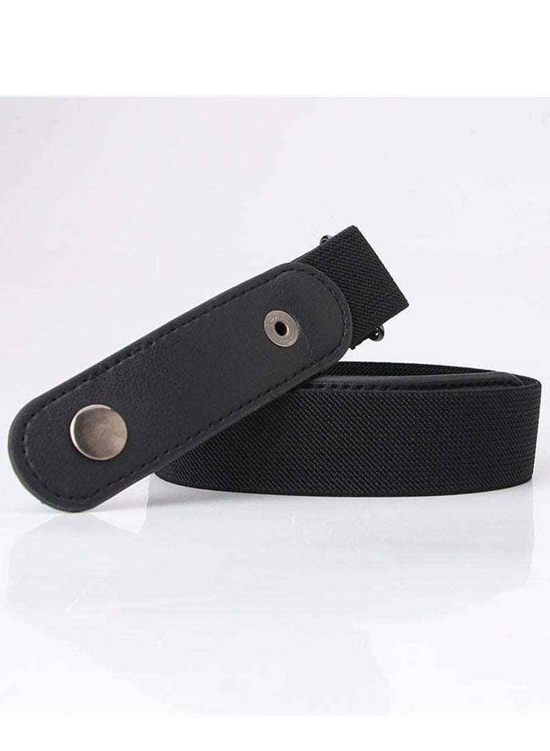 Loquat Women's Summer Fecorative Jeans Fashion Trend Elastic Hidden Belt  76cm Black 