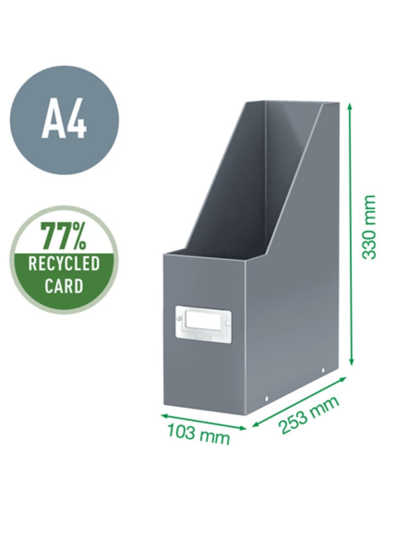 LEITZ Magazine File Click & Store with label holder for indexing on the back and front. Collapsible for space saving storage when not in use. Made of strong, premium cardboard - Image 4