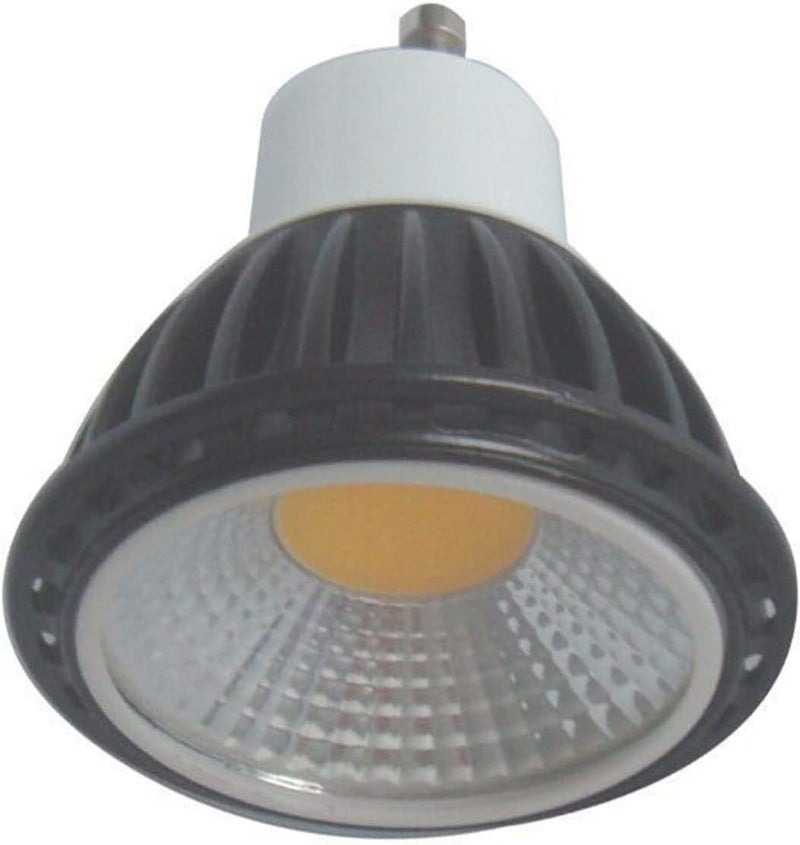 3PCS LED Spotlight 6W COB 50W Halogen Spotlights Alternatively Dimming 230V Black GU10(White,Cool white 6000K)