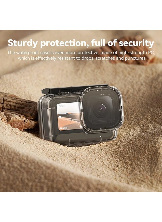 AL RAID - TELESIN Upgraded 60M/196FT Waterproof Case for GoPro Hero 12/11/10/9 Black Waterproof Coating to The Lens, Underwater Dive Case Housing Shell for GoPro 12, 6 × Anti-Fog Sheets, All Scenarios Available - Image 1
