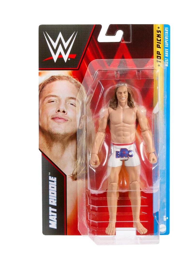 WWE - Matt Riddle Top Picks Action Figure, Collectible with 10 Points of Articulation & Life-Like Detail, 6-Inch - Image 1