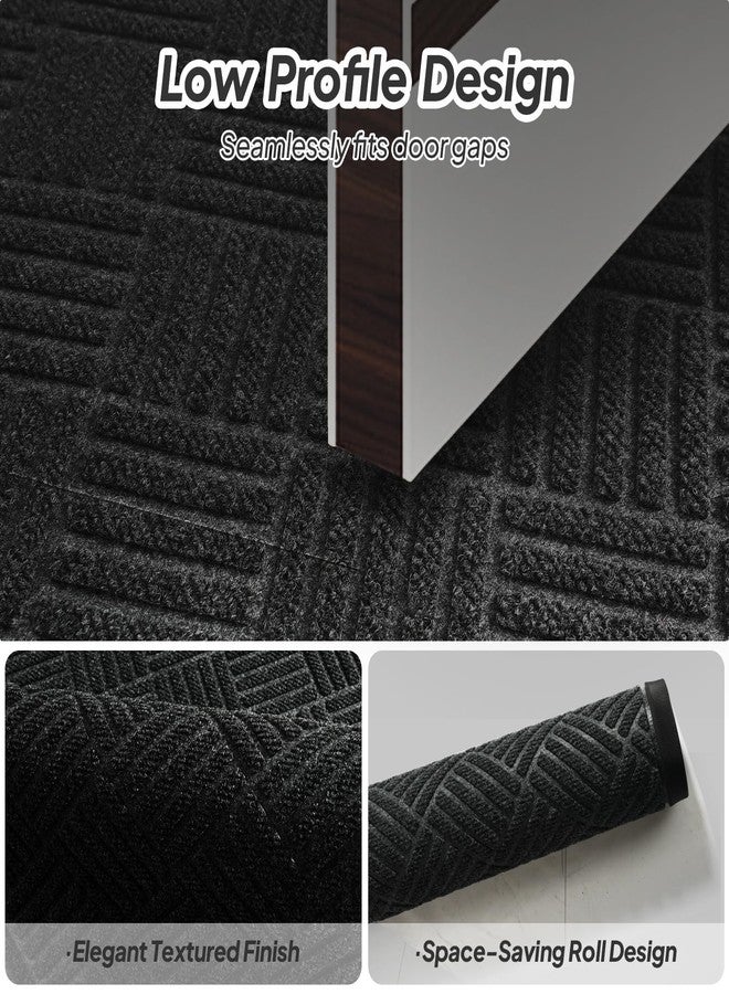 VINGLI Front Doormat, 18" x 30" Indoor & Ourdoor Entrance Mat, Low-Profile, Non-Slip Floor Doormat, Easy Clean, Absorbent Welcome Mat for Entryway (18" x 30", Striped) - Image 4