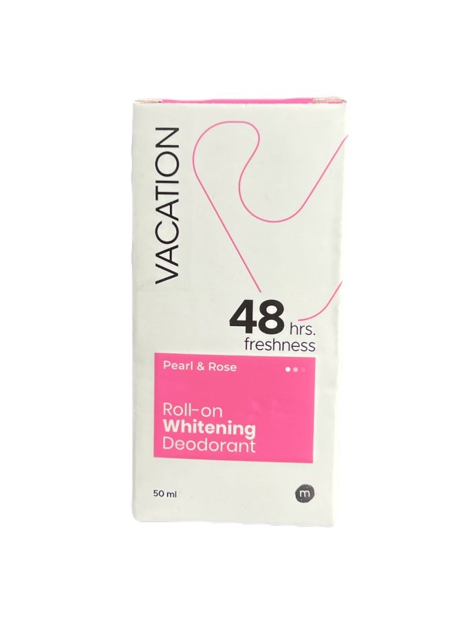 VACATION Vacation 48H Whitening & Soothing Roll-On Deodorant Pearl & Rose Scent with Alpha Arbutin, Limonene & Aloe Vera for Women - Image 1