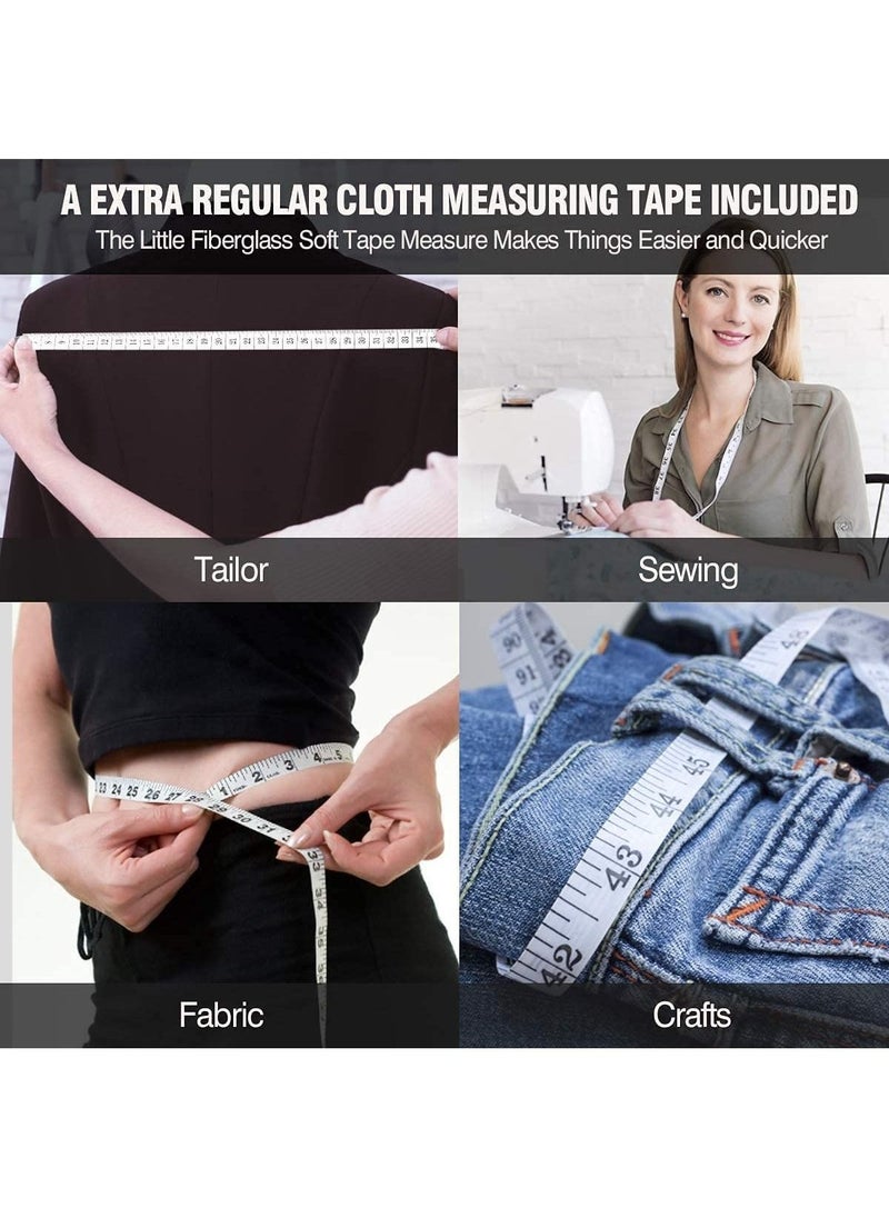 FASHION HOME - Body Measuring Tape With Cartoon Design 60inch 150cm Double Scale Retractable Push and Lock Soft Tape Measure 2pcs - Image 1
