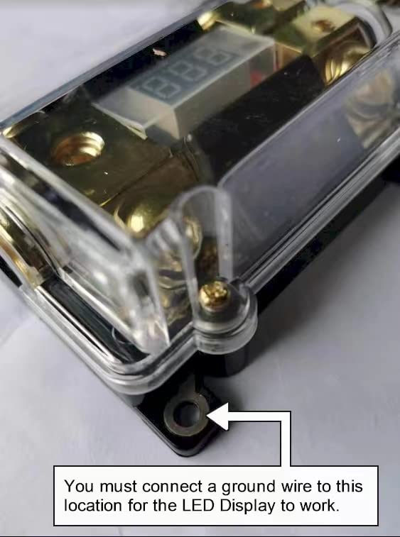 KCT Car Audio Digital Led Display Fuse Holder ANL Include 2 Fuses Distribution Block 1 Way in 2 Way Out - Image 3