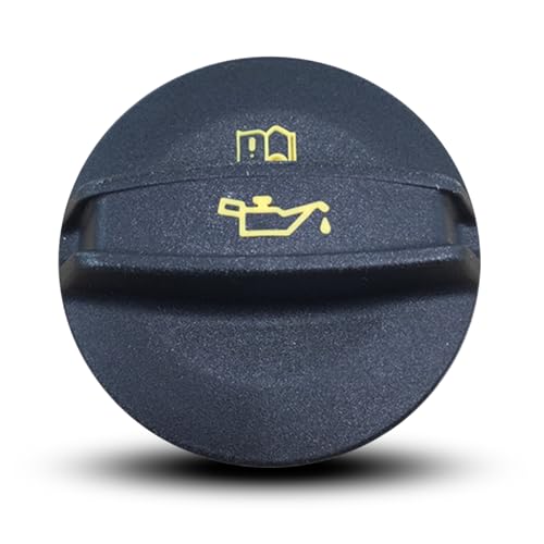 Gseigvee 1 Pack Car Engine Oil Filler Cap Cover Accessories with Pattern Identification, Vehicle Sealing Covers Compatible with Volkswagen Audi Replacement Part OEM #06K103485A (Black) - Image 1