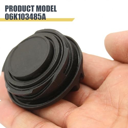 Gseigvee 1 Pack Car Engine Oil Filler Cap Cover Accessories with Pattern Identification, Vehicle Sealing Covers Compatible with Volkswagen Audi Replacement Part OEM #06K103485A (Black) - Image 5