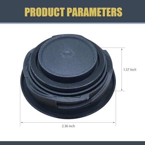 Gseigvee 1 Pack Car Engine Oil Filler Cap Cover Accessories with Pattern Identification, Vehicle Sealing Covers Compatible with Volkswagen Audi Replacement Part OEM #06K103485A (Black) - Image 2