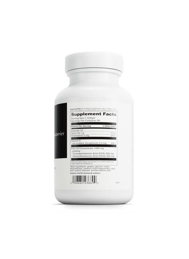 Davinci DAVINCI Labs Omega-3 1000 - Dietary Supplement to Maintain Already Normal Cholesterol Levels and Support Immune System, Hair and Skin* - Gluten-Free - 90 Enteric Coated Softgels  - Image 2