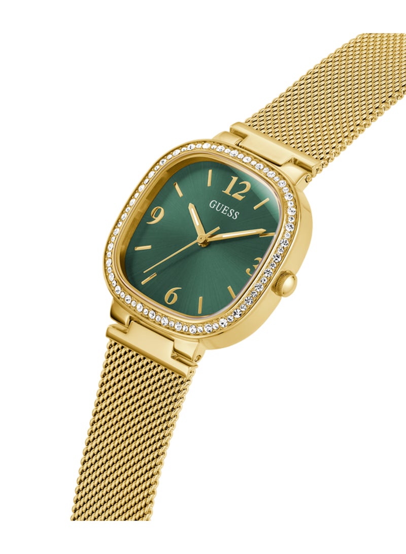Guess Women's Gold Green Dial Analog Stainless Steel Strap Watch - GW0354L4 - Image 2