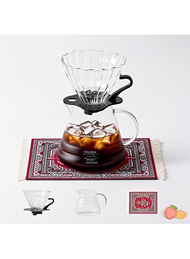 Sharpdo V60 Manual Coffee Share Pot With Filter Gla Coffee Matss suit - Image 1