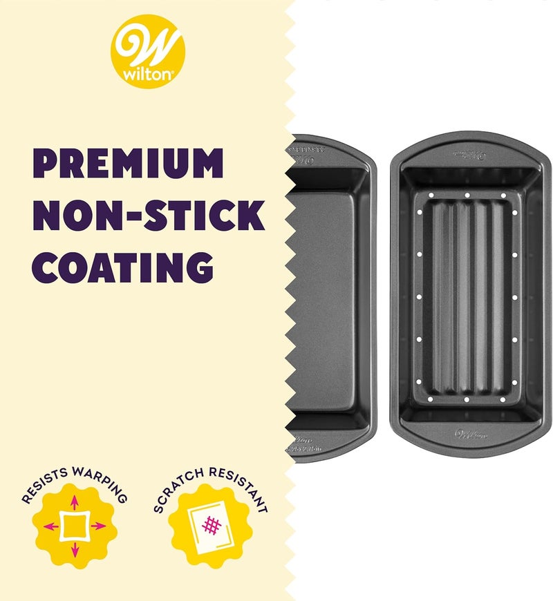 Wilton Perfect Results Premium NonStick Bakeware  Meatloaf Pan Set Reduce the Fat and Kick Up the Flavor 2Piece Set - Image 4