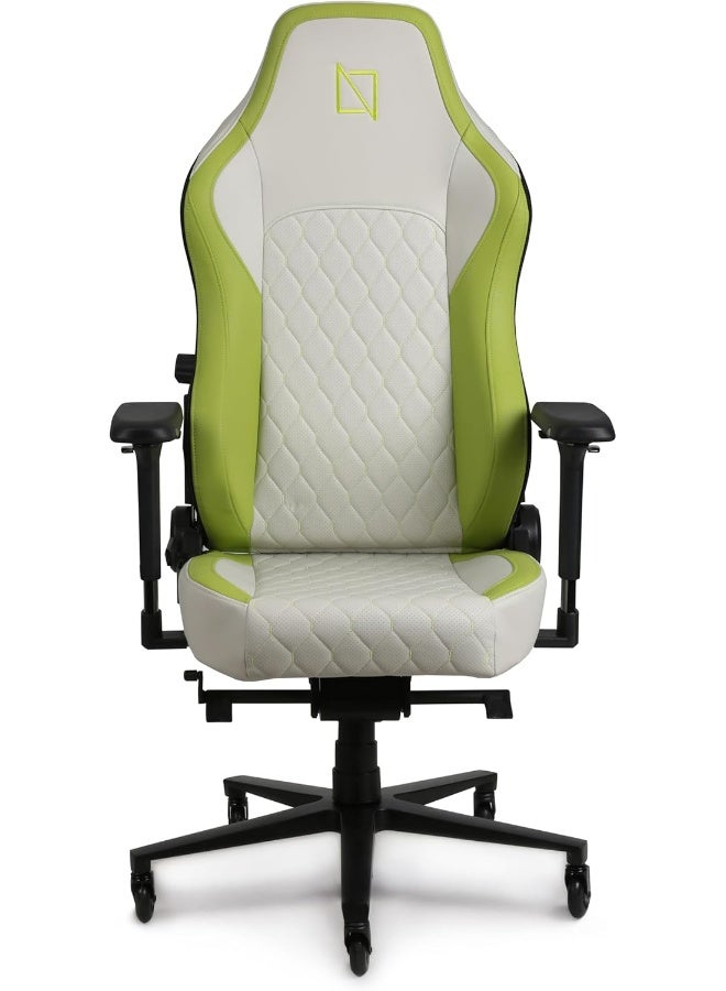 navo APEX PRIME, Premium Ergonomic Gaming Chair with Memory Foam Pillows, Magnetic Headrest & Integrated Lumbar Support System By NAVO (CloudLeather, LIME GREEN) 