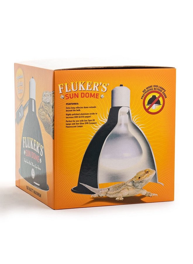 Fluker's Sun Dome Reptile Lamp, Deep Dome Flush Mount Light Fixture, 8.5-Inches