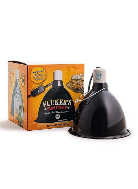 Fluker's Sun Dome Reptile Lamp, Deep Dome Flush Mount Light Fixture, 8.5-Inches