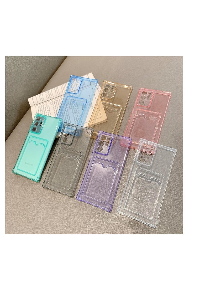Generic - case,Wallet Phone Case Upgrade Slim Fit Card Slot Transparent Case Protective Soft Shockproof Case with Card Holder for Galaxy S23 Ultra 6.8”(Clear) - Image 1