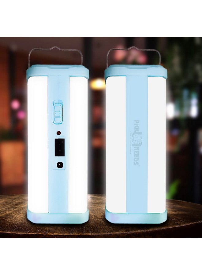 Pick Ur Needs Solar Home Rechargeable Emergency Led Lantern Light 360 Degree Floor Lamp Solar Light 4 Side Tube Light (Light Blue) - Image 1