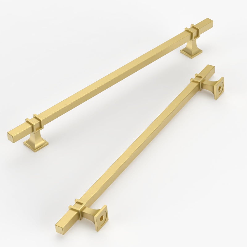 9BUILD 10 Pack 126 Inch Cabinet Pulls Brushed Gold Kitchen Handles for Cabinets Wardrobe T Bar Hardware Pulls - Image 2
