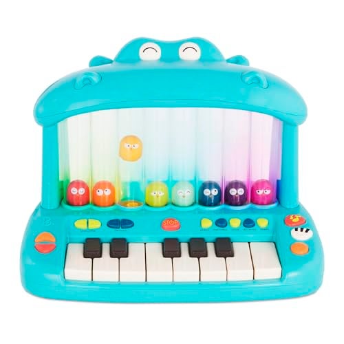 B. toys – Hippo Pop – Musical Toy Keyboard – Play Piano – Songs, Sounds & Lights – Musical Instrument for Toddlers, Kids – 12+ Months - Image 1