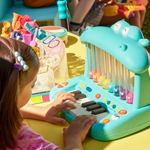 B. toys – Hippo Pop – Musical Toy Keyboard – Play Piano – Songs, Sounds & Lights – Musical Instrument for Toddlers, Kids – 12+ Months - Image 2