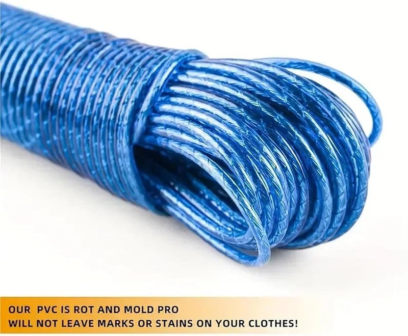 Steel Core Clothesline 20M 3 Pack for Indoor Outdoor Balcony Patio Drying - Image 5
