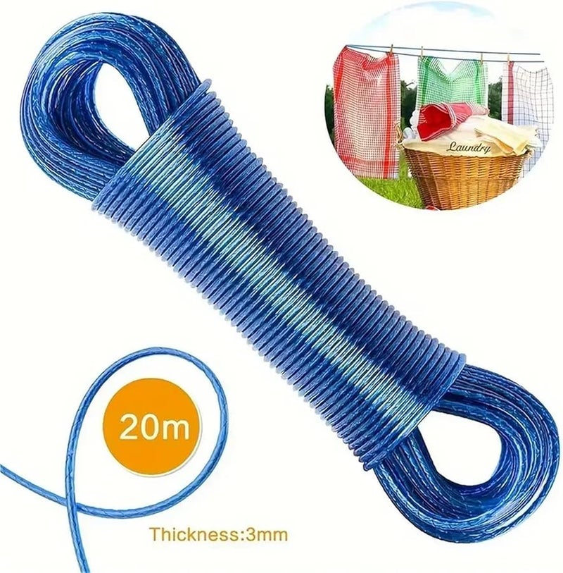 Steel Core Clothesline 20M 3 Pack for Indoor Outdoor Balcony Patio Drying - Image 4