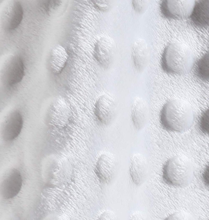 CREVENT Soft Cute Snuglling Toy Baby Security Blankies Unisex, Minky Dot Front + Sherpa Backing (White Bear) - Image 3