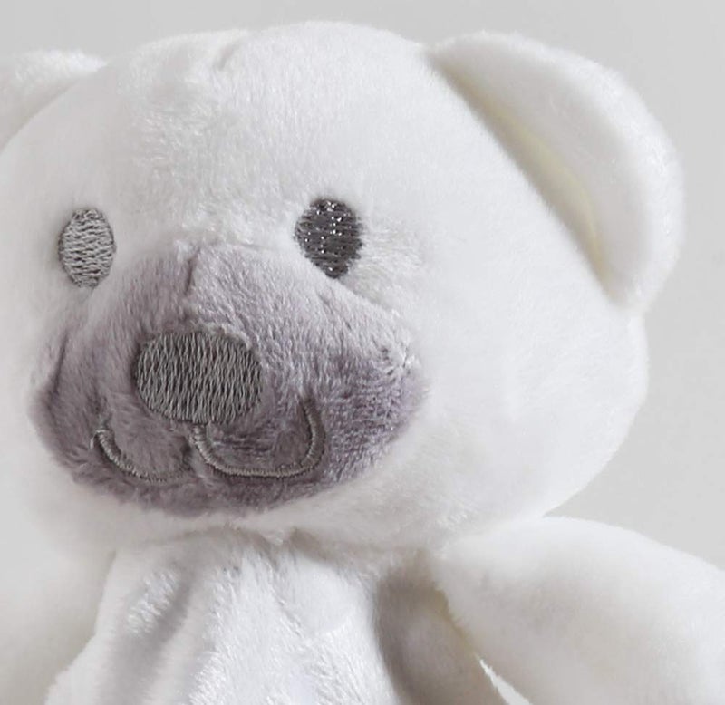 CREVENT Soft Cute Snuglling Toy Baby Security Blankies Unisex, Minky Dot Front + Sherpa Backing (White Bear) - Image 5